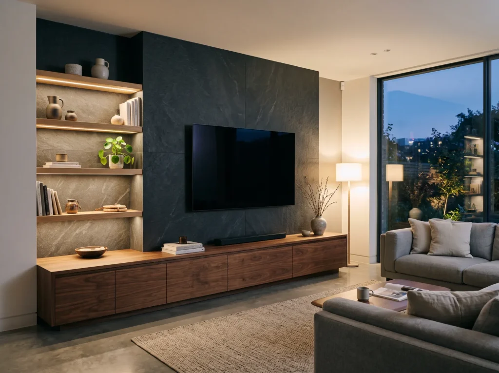 Completed TV console